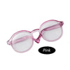 Pink transparent plastic sunglasses for dolls