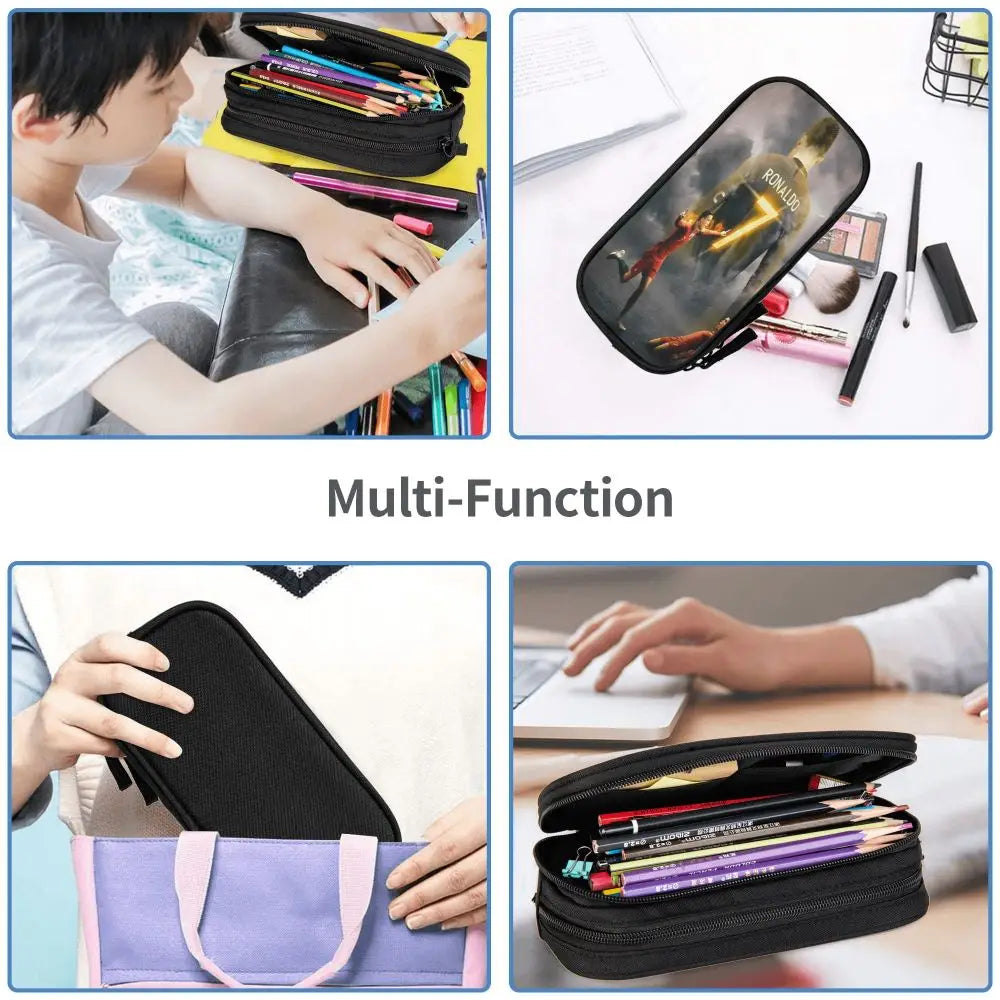 Soccer Star Pen Case – Large-Capacity Pencil Pouch