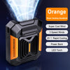 Portable Waist-Mounted Fan with LED Light & Power Bank