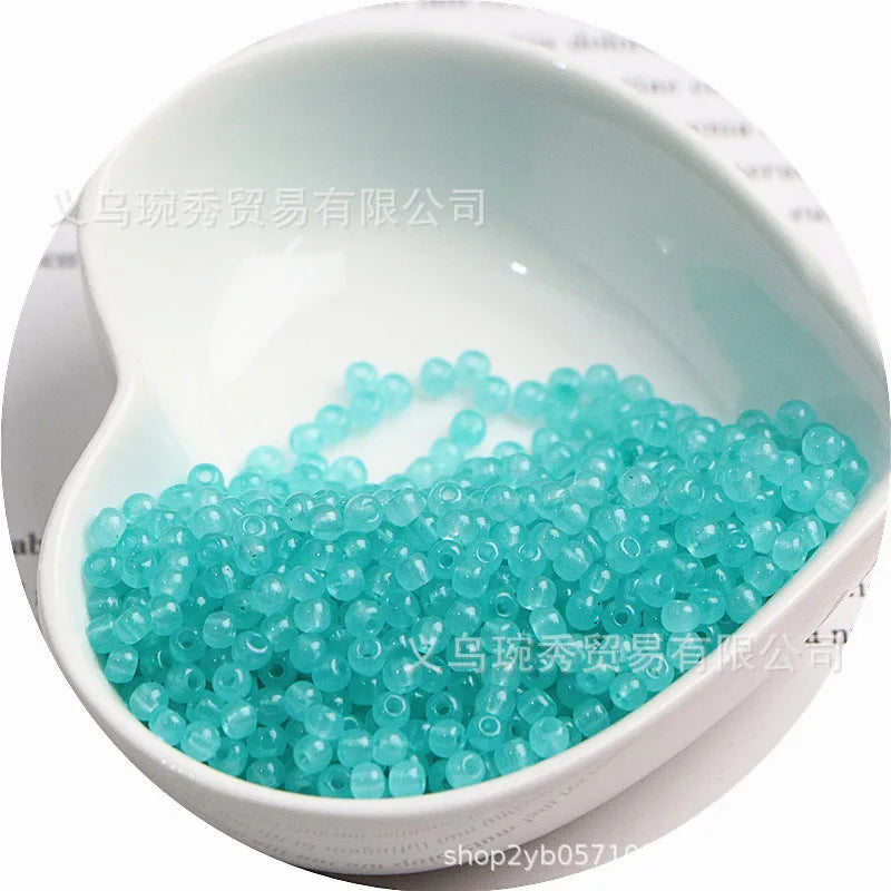 Jade Ice Glass Rice Beads for Jewelry Making