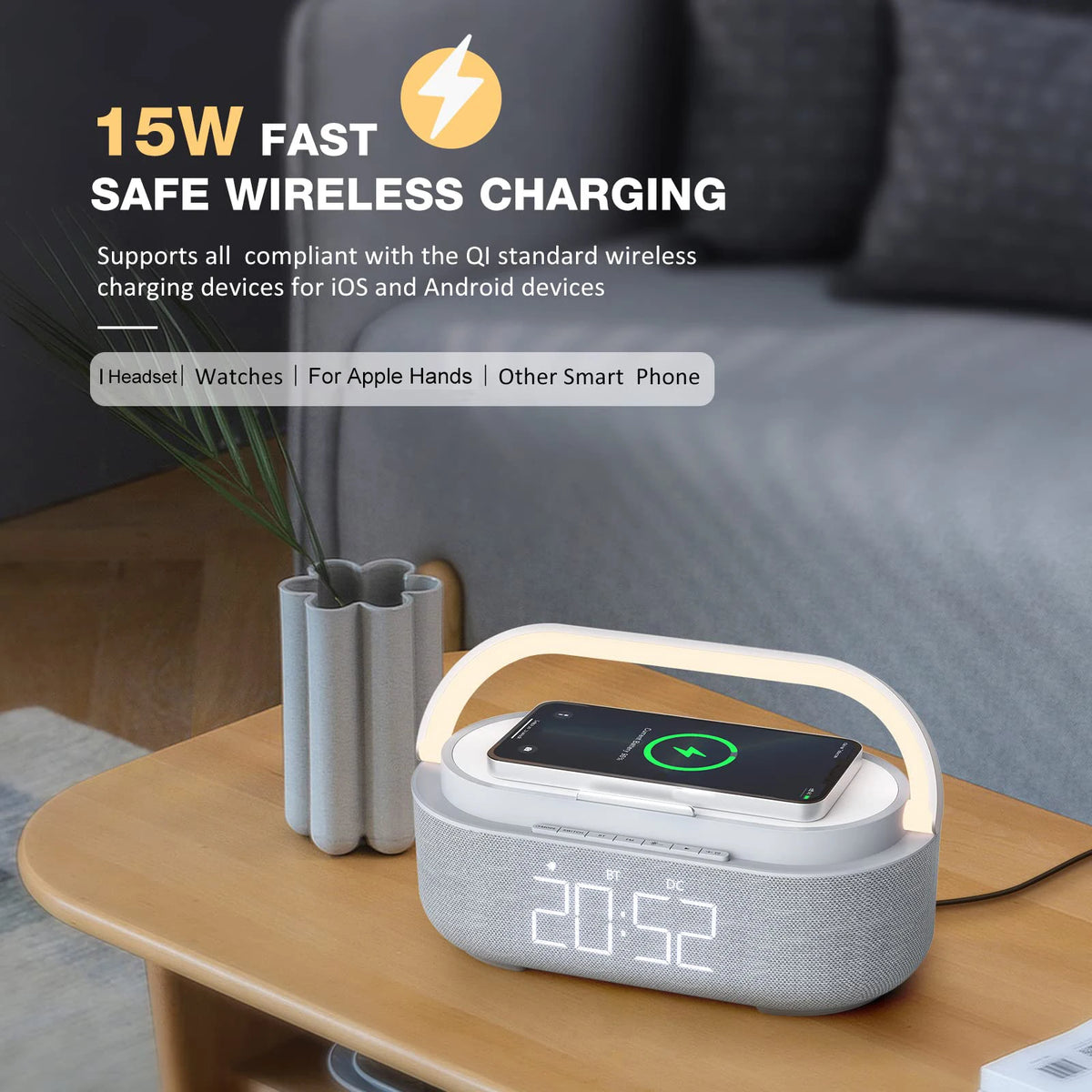 Tragbare Bluetooth-Lautsprecher mit kabelloser Ladung