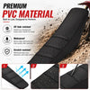 Close-up view of a black PVC material seat cover for an electric bike, showing its texture and durability features.