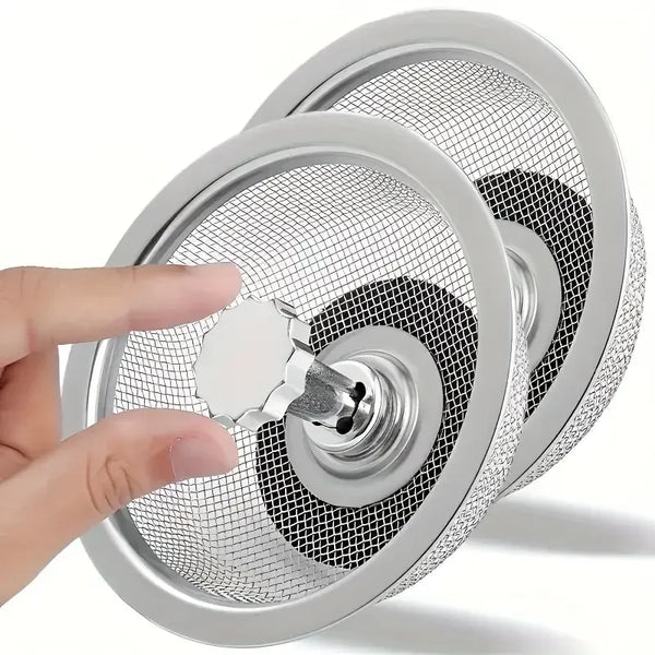Stainless Steel Kitchen Sink Strainer with Handle & Stopper
