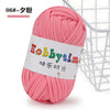 Pink soft T-shirt yarn for crochet and knitting used for making items like baskets and slippers