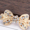 Gold vintage bowknot rhinestone clothing clips for scarves and sweaters