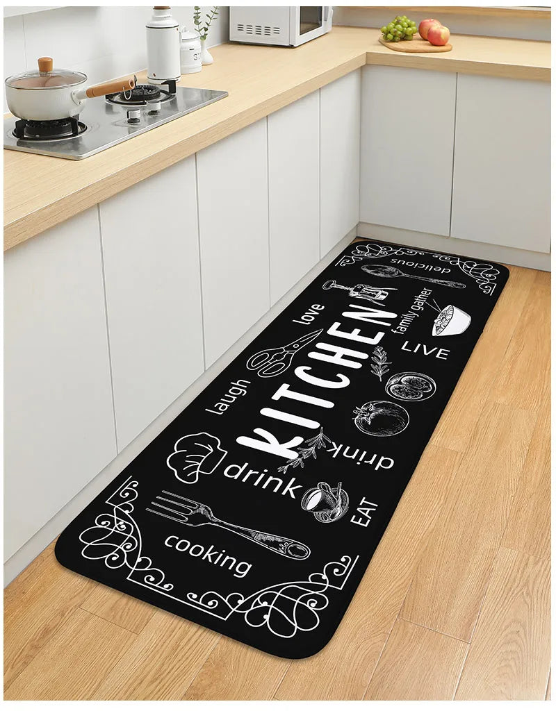 Non-Slip Absorbent Kitchen and Bathroom Floor Mat