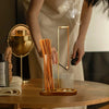 Dual Glass Incense Holder with Wooden Base