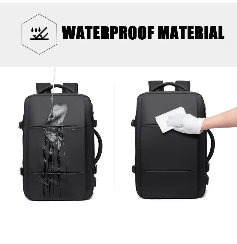 Expandable Travel Backpack with Laptop Compartment
