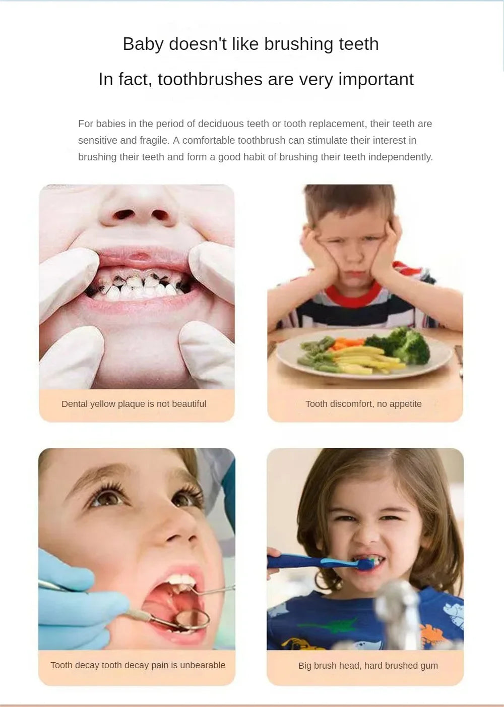 Dinosaur Kids Toothbrush – Soft Bristles & Non-Slip Handle (Single Unit)