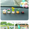 Resin Flower Pot Elf Figurine for Car Interior & Desktop