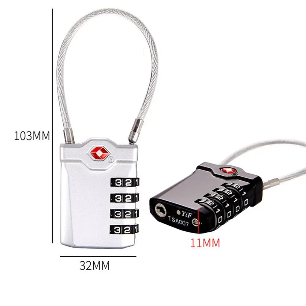 TSA-Approved 4-Dial Combination Travel Lock