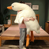 Oversized White Goose Plush Toy & Sofa Cushion