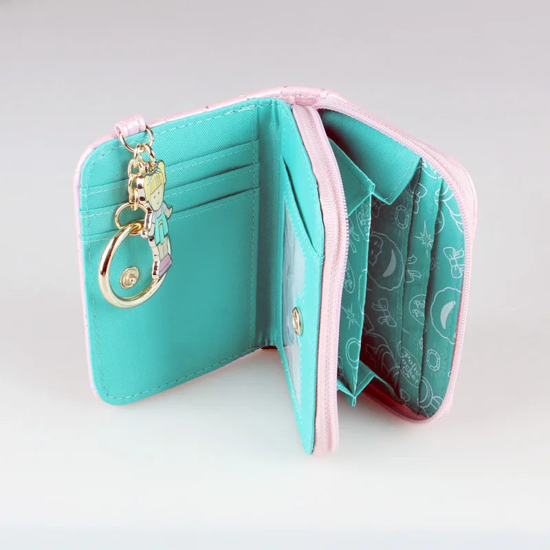 Quilted PU Leather Wallet with Zipper Closure