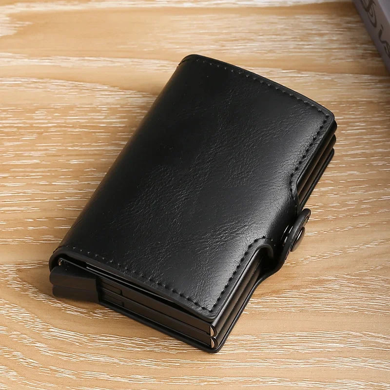 Slim Dual-Layer RFID-Blocking Carbon Fiber Wallet for Men