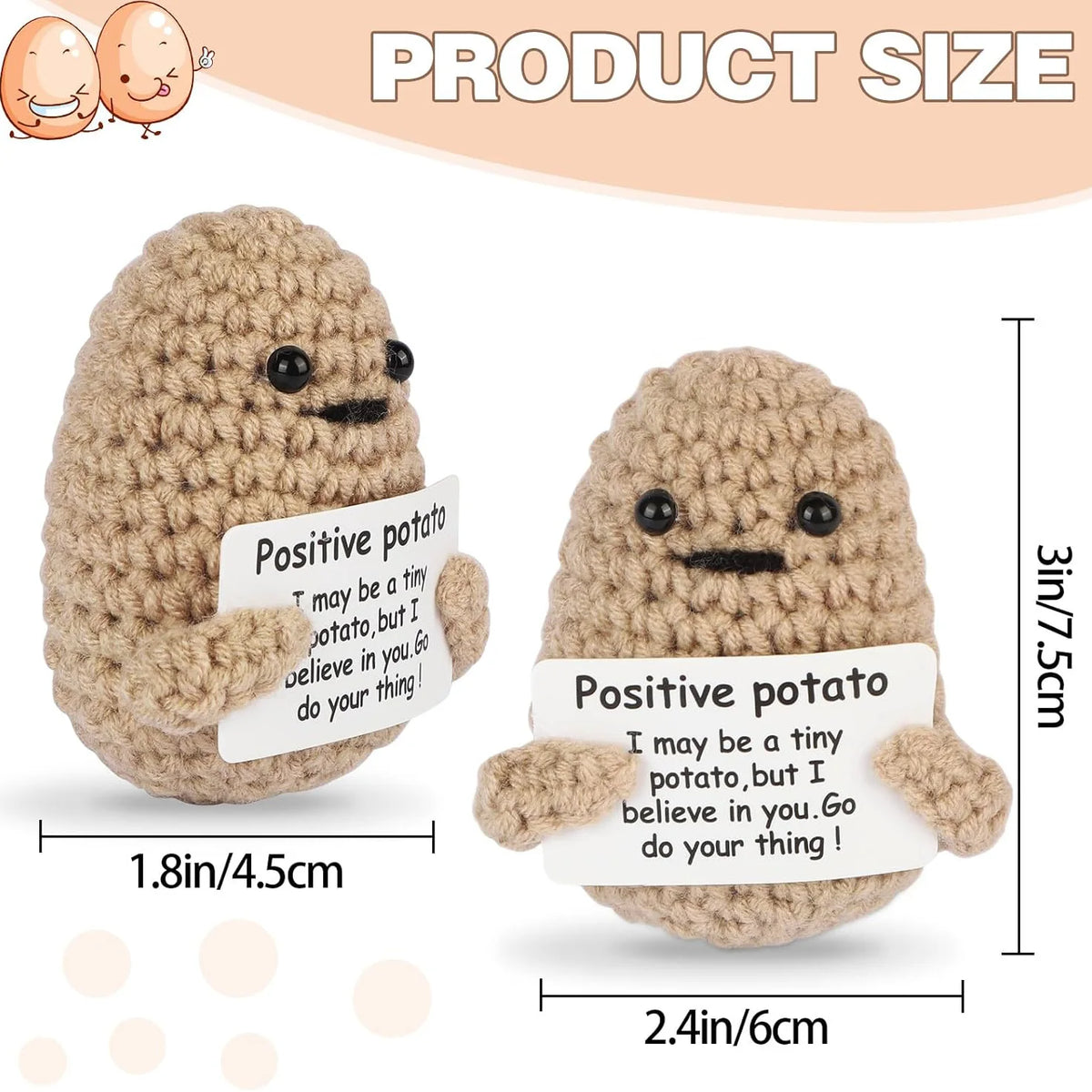 Handmade Crochet Pocket Hug Doll with Custom Message
