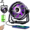 Ventilateur de Camping Portable Rechargeable avec Lumière LED