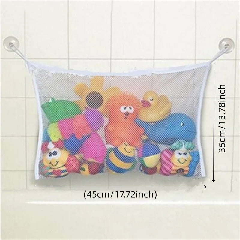 Kids' Bathroom Mesh Toy Organizer Basket