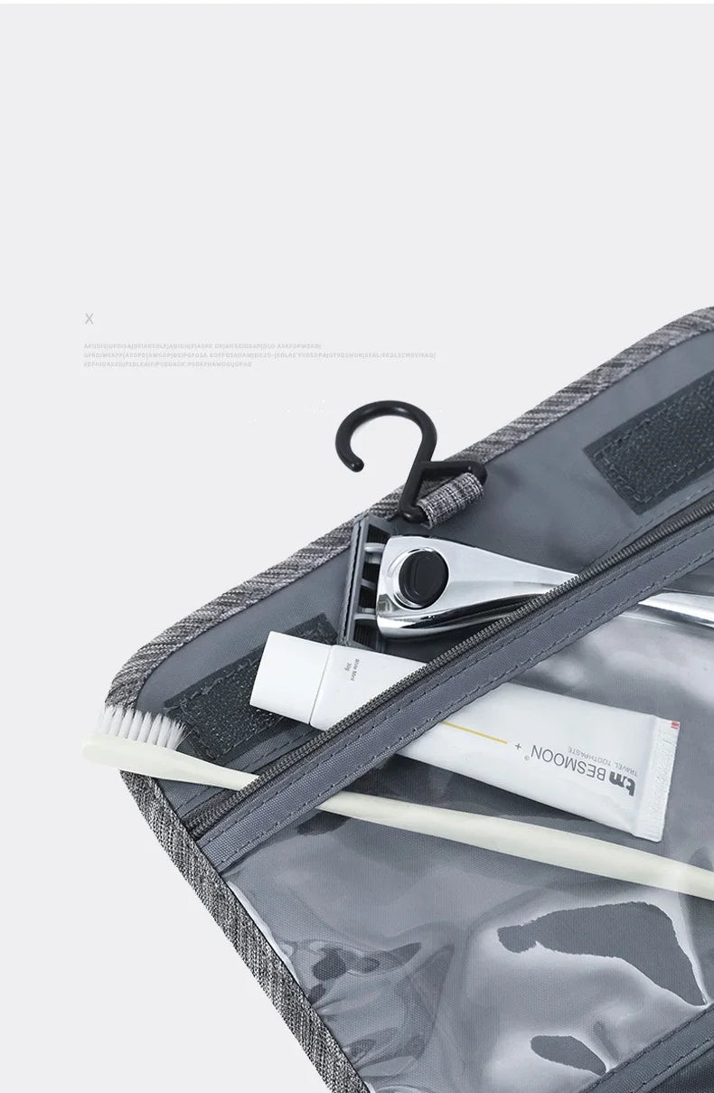 Portable Hanging Travel Toiletry Bag with Waterproof Oxford Fabric