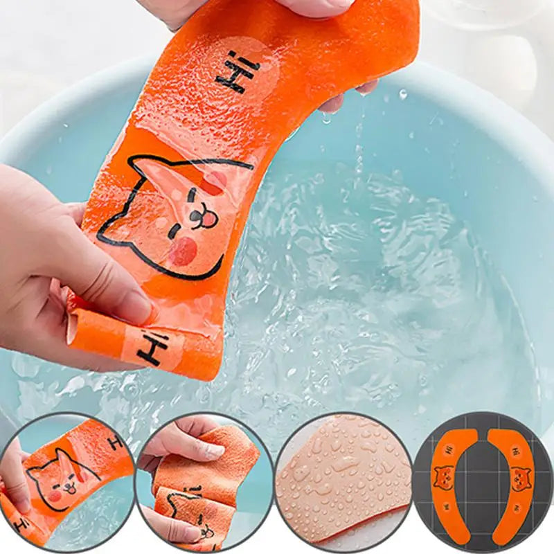 Plush Non-Slip Toilet Seat Cover Set – Washable & Eco-Friendly