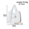 Large Canvas Tote Bag with Keychain Attachment