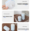 Disposable toilet cleaning wand refills showing foam durability and elastic water locking features.