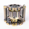 Golden Metal Revolver Dice Set for Tabletop RPGs