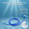 Blue silicone underwater breathing apparatus and snorkel system for beginners
