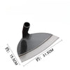 A black manganese steel garden hoe with a wide blade and a narrow handle, shown from the side.