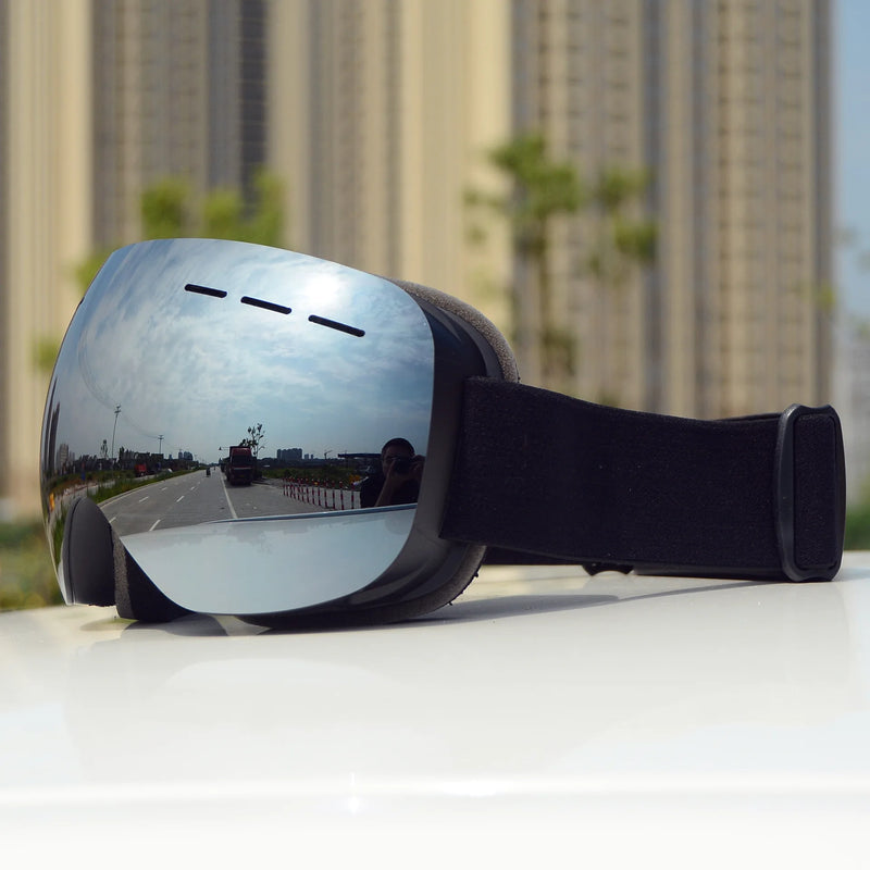 Dual-Layer Anti-Fog Ski Goggles with UV400 Protection