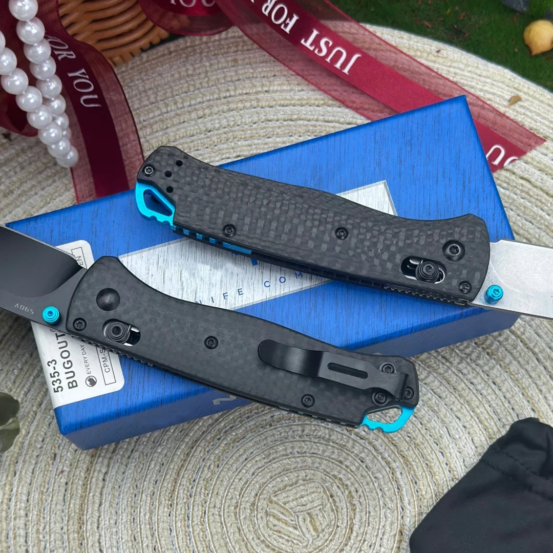 Premium S90V Steel Folding Knife with Carbon Fiber Handle