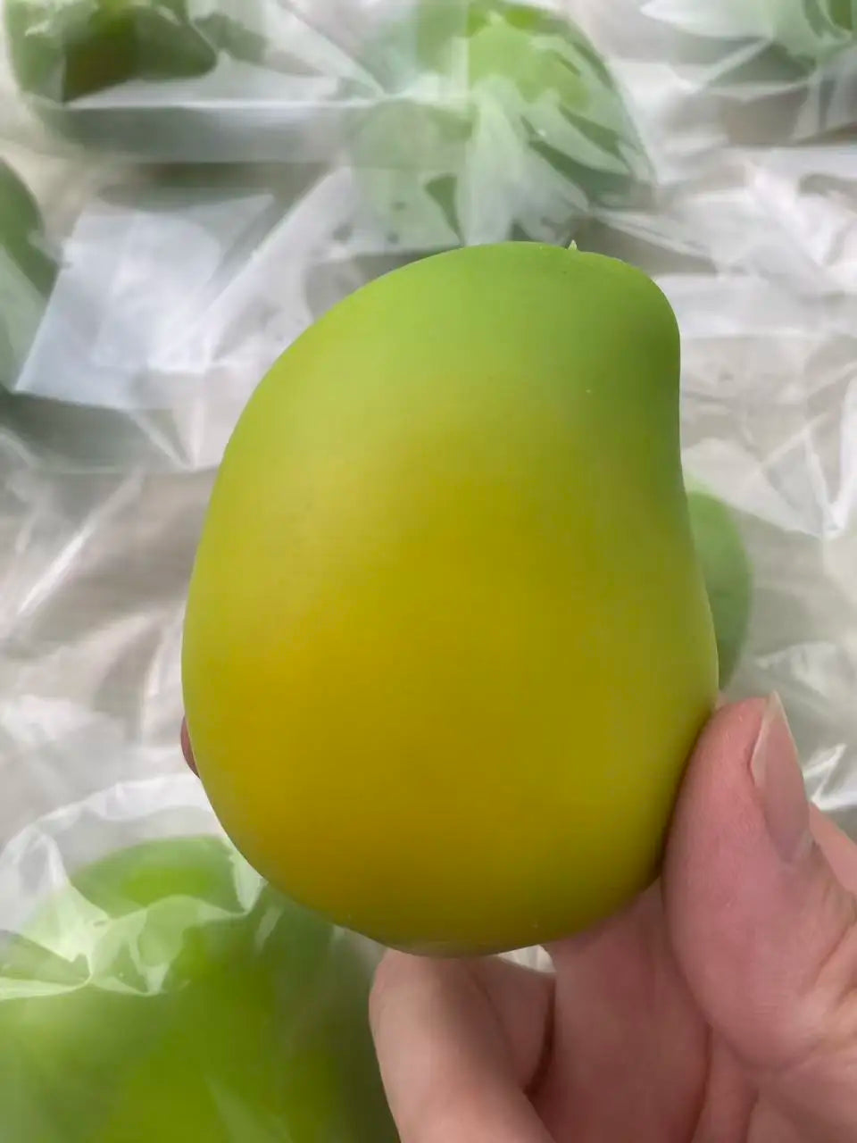 Color-Changing Mango Stress Ball with Crunchy Texture