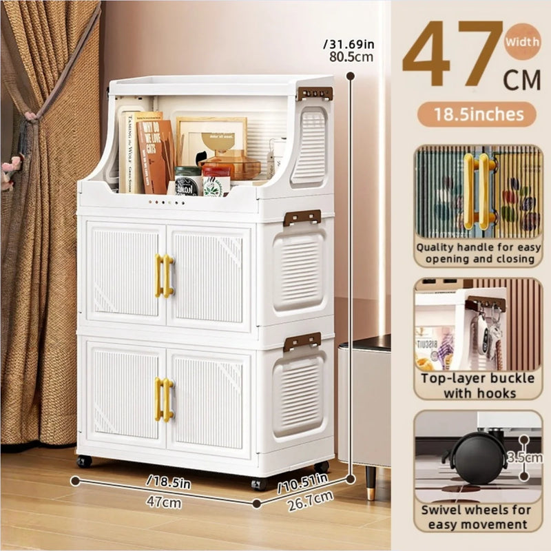 Foldable Double-Door Storage Cabinet