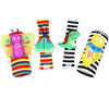 Baby Wrist Rattles and Animal Socks Set for Sensory Development