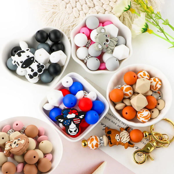 Cartoon Animal Silicone Focal Beads for Jewelry Making