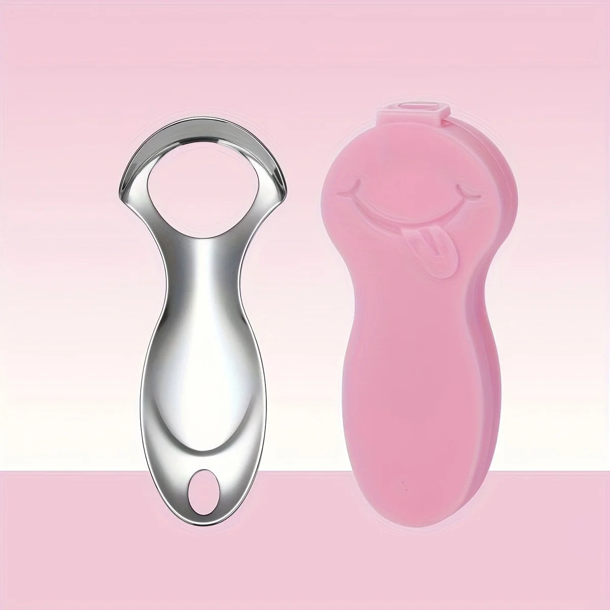 Stainless Steel Tongue Scraper with Travel Case