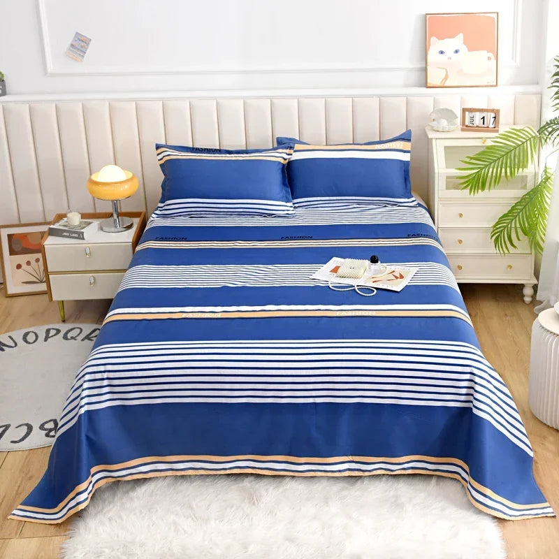 Red Floral Printed Flat Bed Sheet – Soft & Breathable