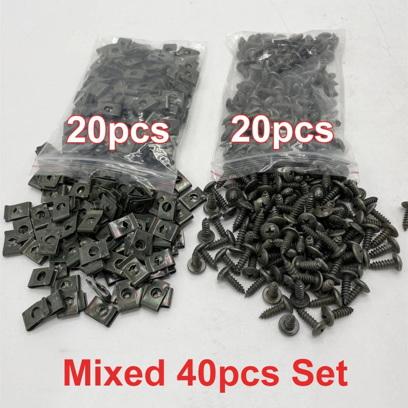 Self-Tapping U-Type Clip Fasteners with Screws for Vehicles