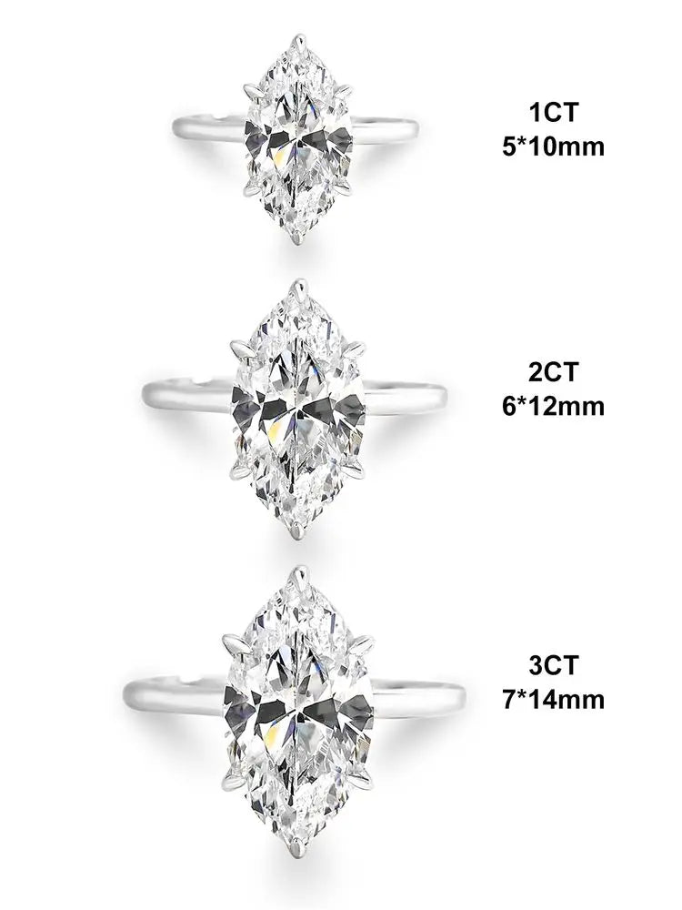 Marquise Zircon Sterling Silver Ring