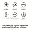 A graphic listing the qualities of a good lamp including freely movable, brightness adjustment, sound-light interaction, app 