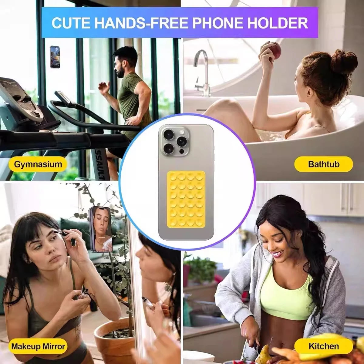 Universal Silicone Suction Cup Mount for Smartphones