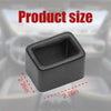 A black protective cover for a car seatbelt buckle is shown with dimensions 2.36in by 2.76in.