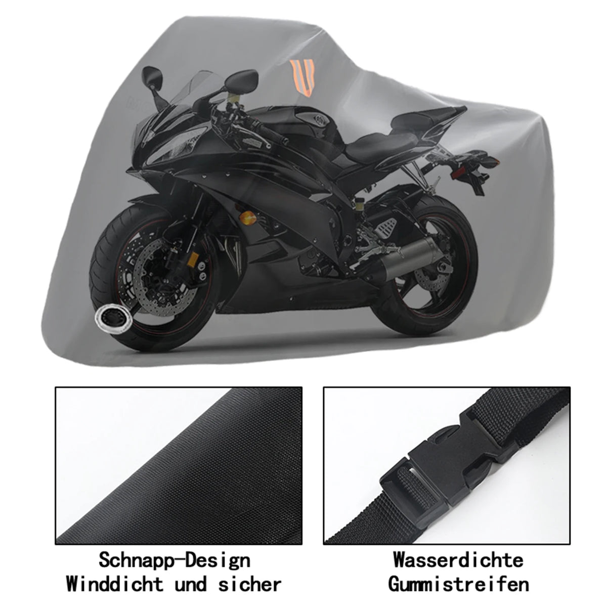 All-Weather Waterproof Motorcycle Cover with Storage Bag