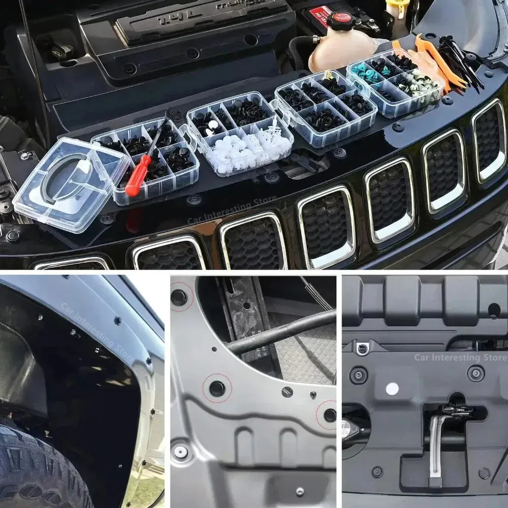 Universal Auto Trim Clip Assortment Kit – Plastic Push Rivets & Fasteners