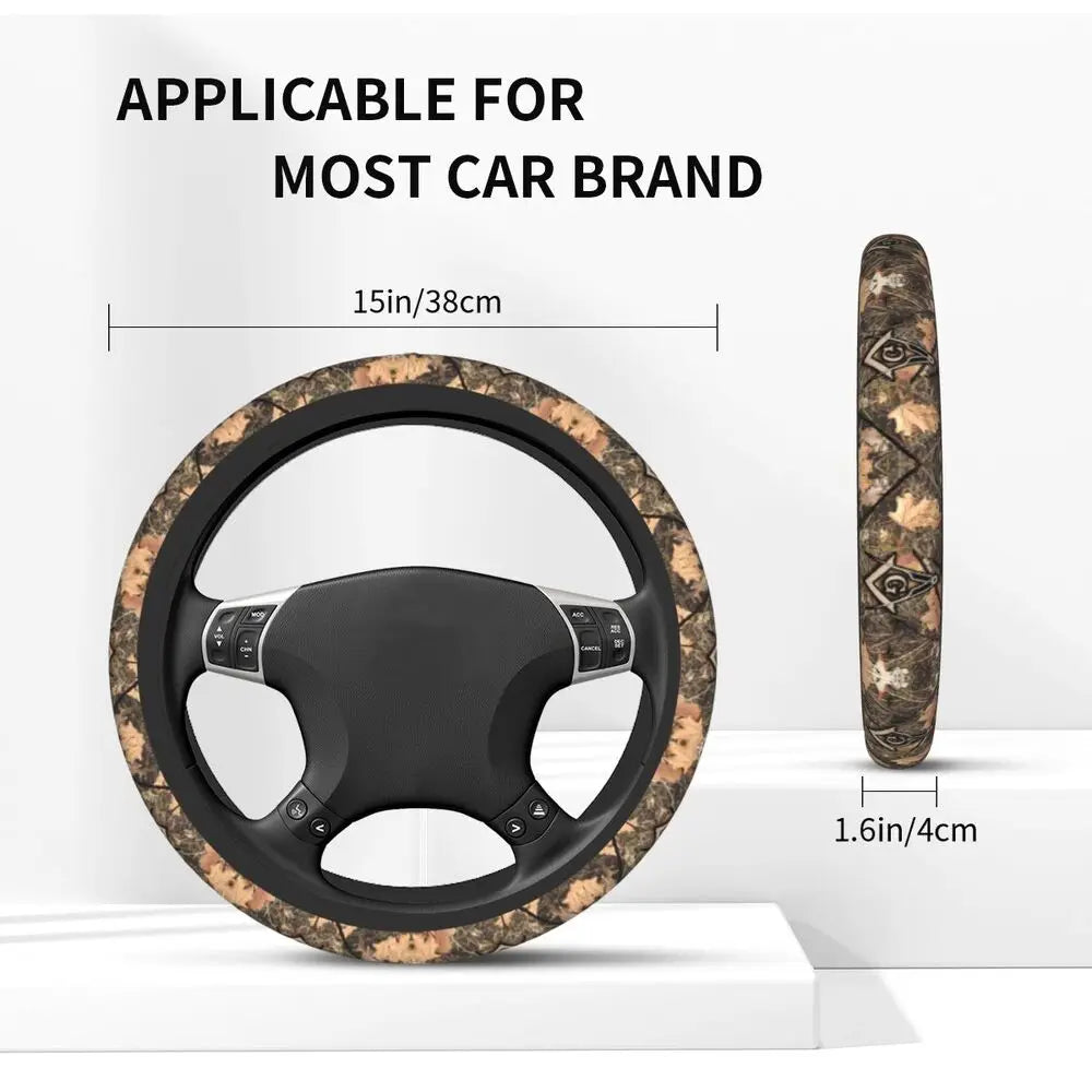 Tree Camouflage Elastic Steering Wheel Cover