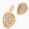Detachable Double-Eye Gold Plated Stud Earrings