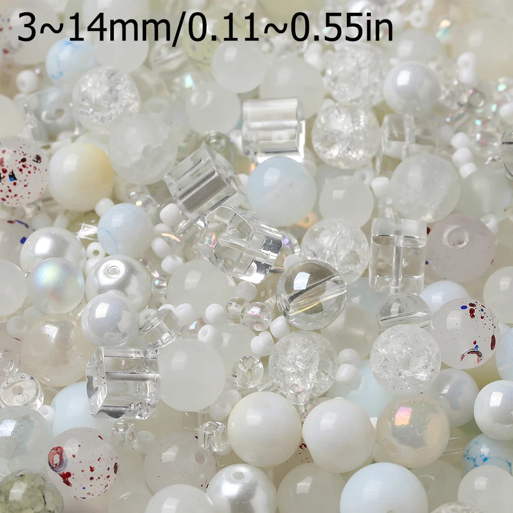 50g Colorful Glass Mix Beads for Jewelry Making