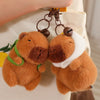 Cute Turtle Backpack Capybara Plush Toy Set
