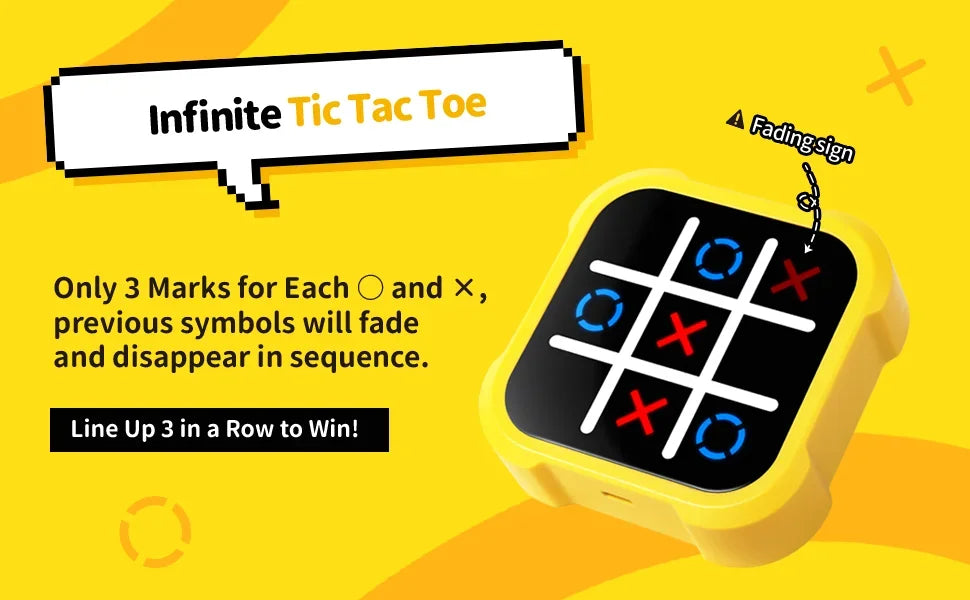 Handheld Electronic Tic Tac Toe Game with Memory & Reaction Modes