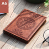Retro A6 Faux Leather Notebook with Elastic Closure