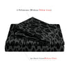 Dark Leopard Print Duvet Cover Set with Two Pillowcases